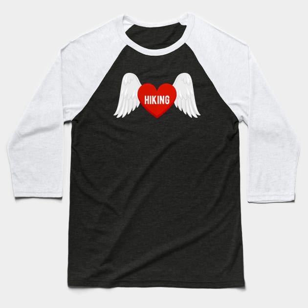 I love Hiking Baseball T-Shirt by Eric Okore